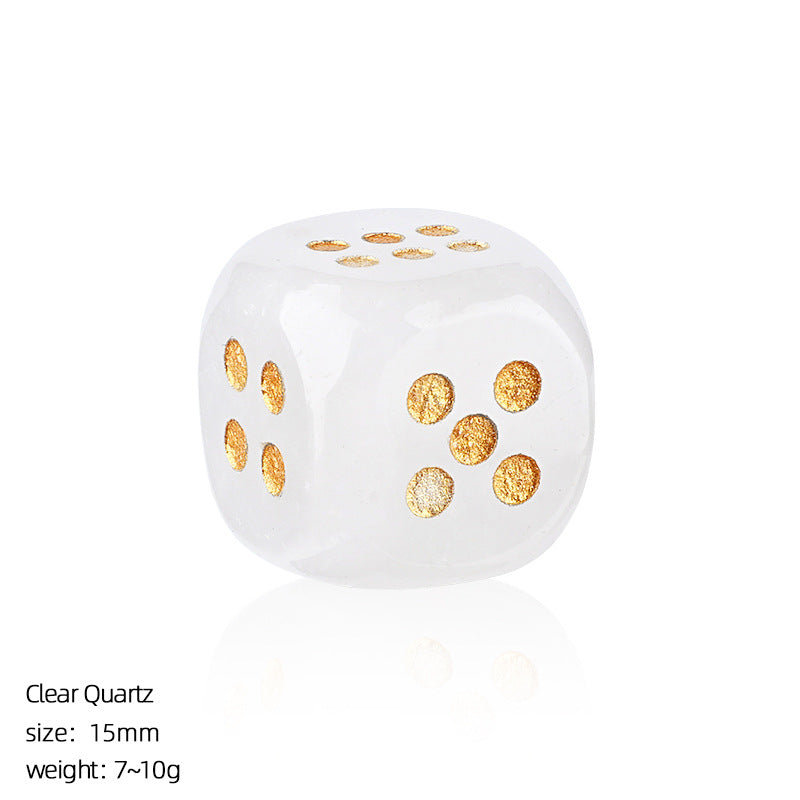 Natural Stone Dice — Laser Engraved Semi-Precious