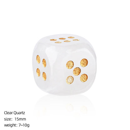Natural Stone Dice — Laser Engraved Semi-Precious