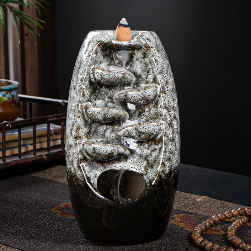 Backflow Incense Burner — Kiln Glaze Ceramic