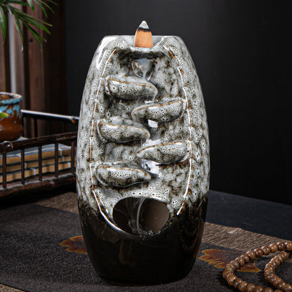 Backflow Incense Burner — Kiln Glaze Ceramic