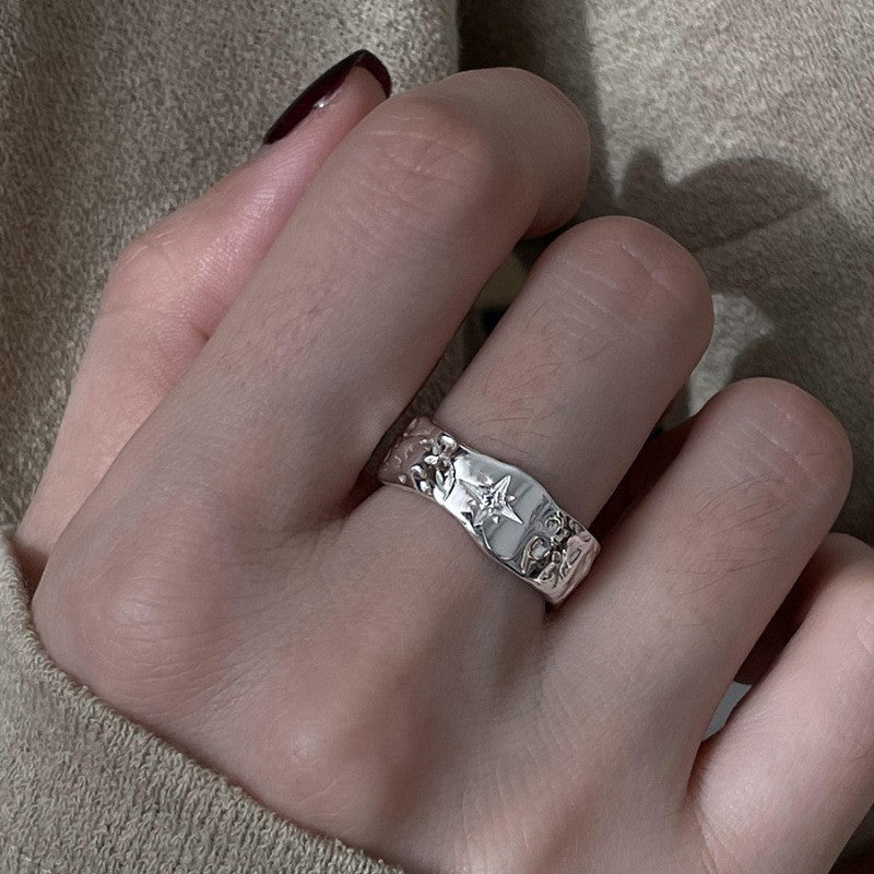 S925 Sterling Silver Geometric Open Ring