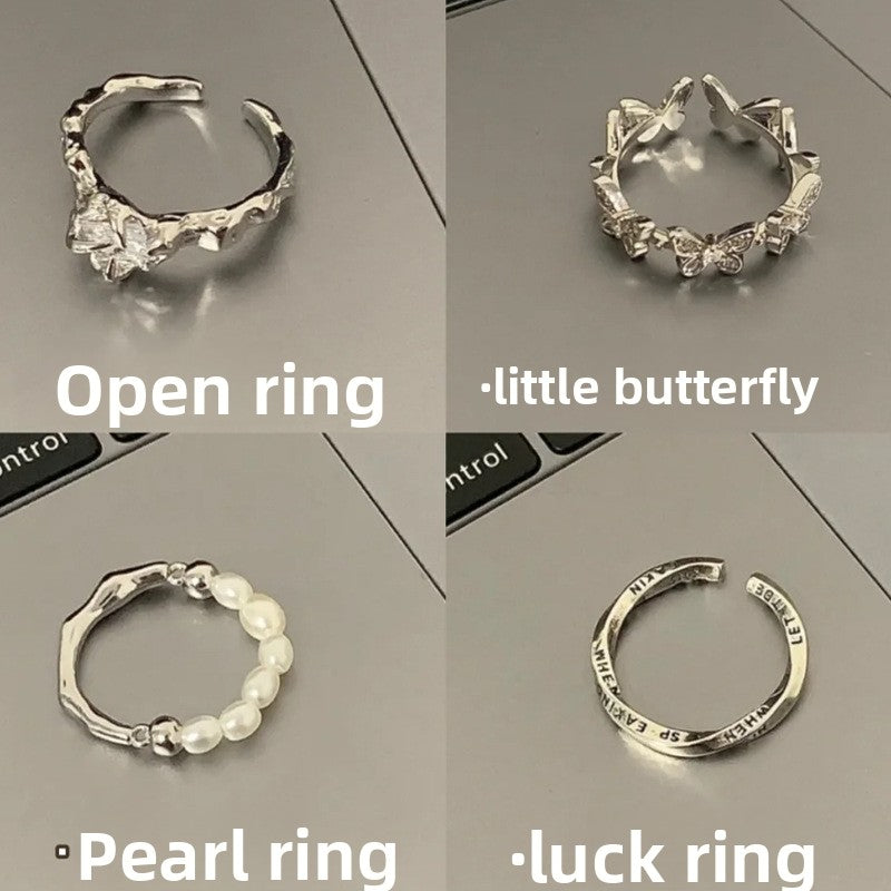Geometric 925 Sterling Silver Adjustable Ring