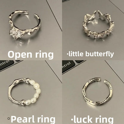 Geometric 925 Sterling Silver Adjustable Ring