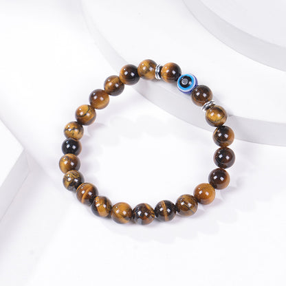 Evil Eye Tiger Eye Stone Bracelet
