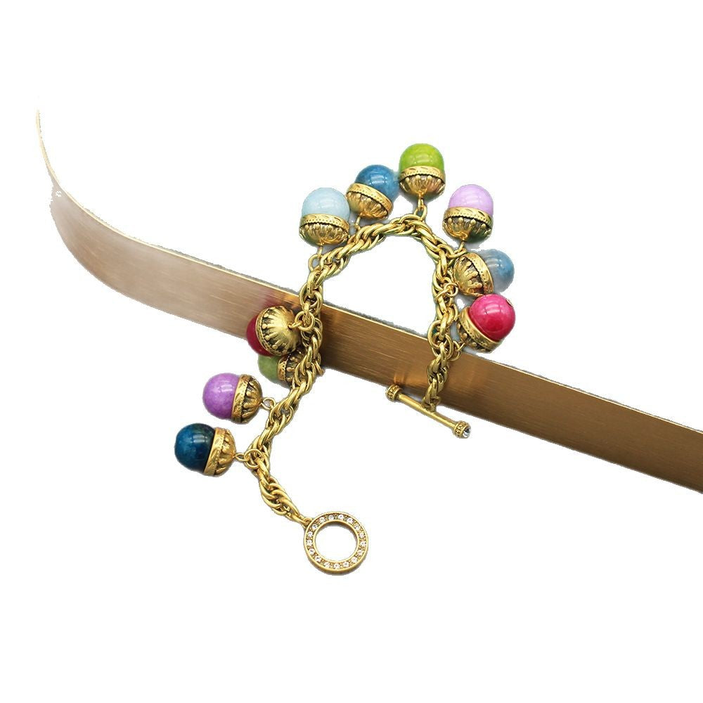 French Retro Crystal Bead Bracelet