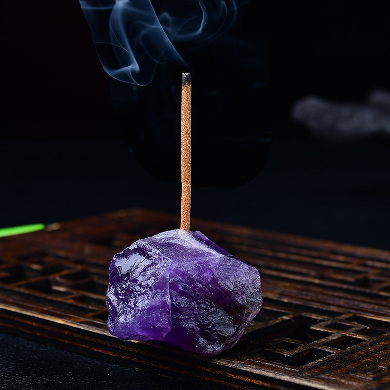 Natural Crystal Incense Holder
