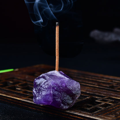 Natural Crystal Incense Holder