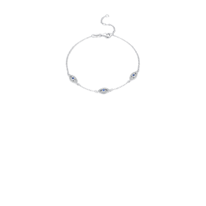 S925 Sterling Silver Evil Eye Bracelet