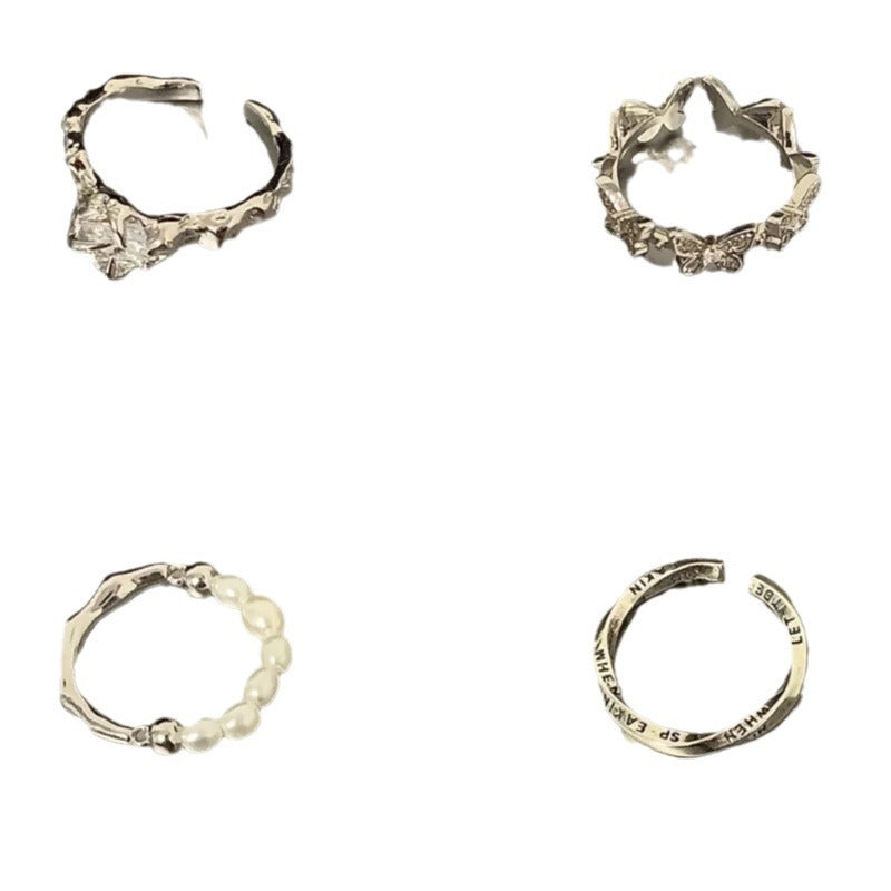 Geometric 925 Sterling Silver Adjustable Ring