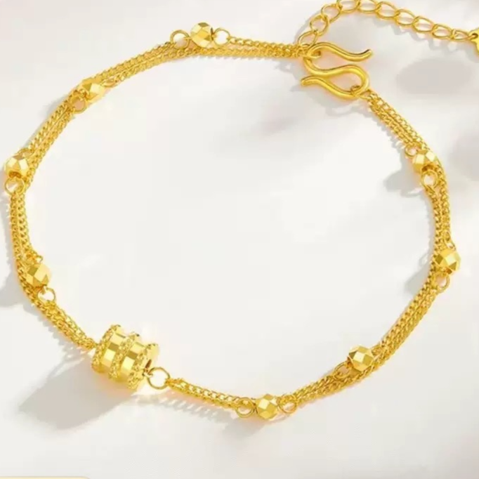 Double Layer Sparkling Waist Bracelet for Women