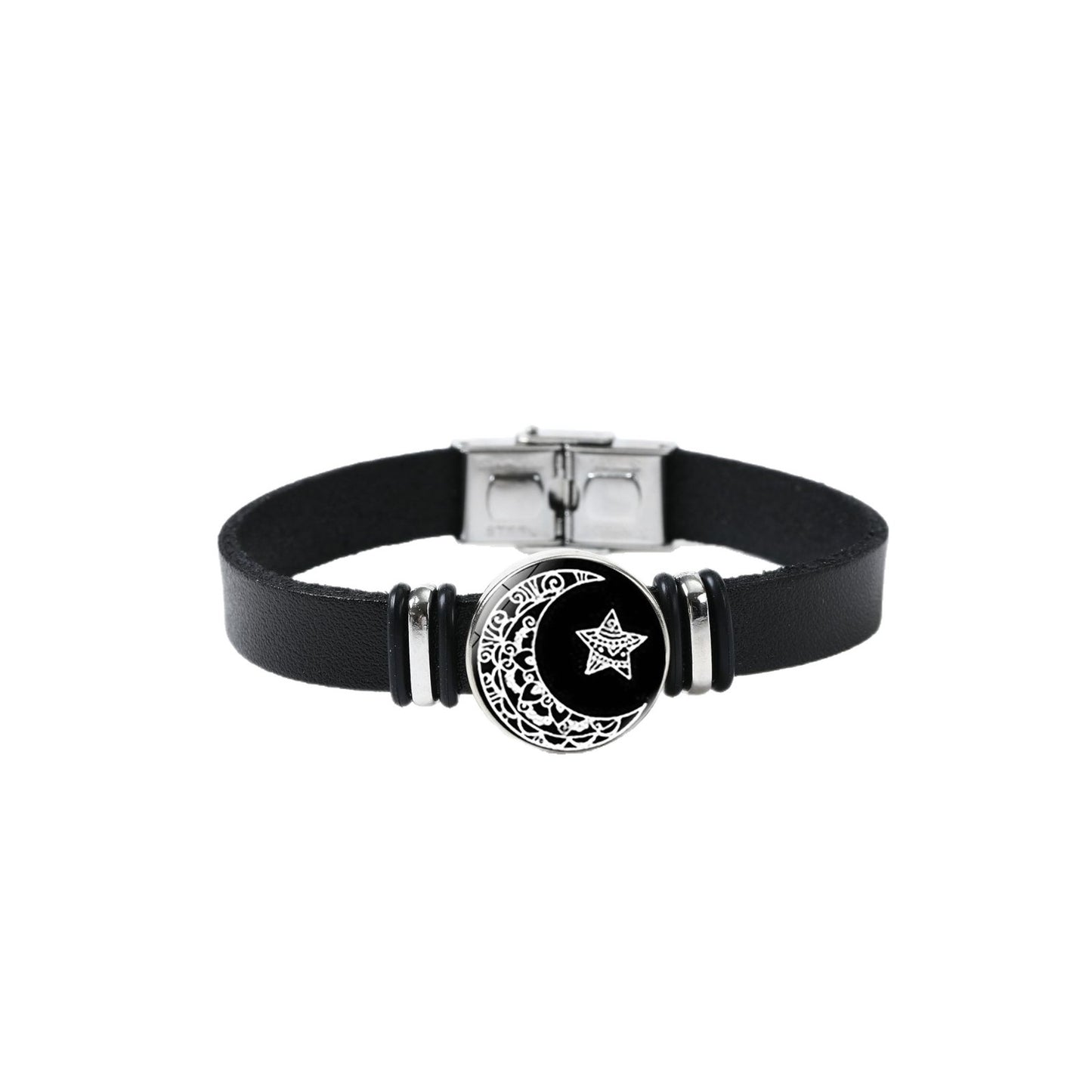 Sun Moon Luminous Leather Bracelet