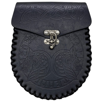 Medieval Viking Style Adjustable Waist Bag with Coin Purse