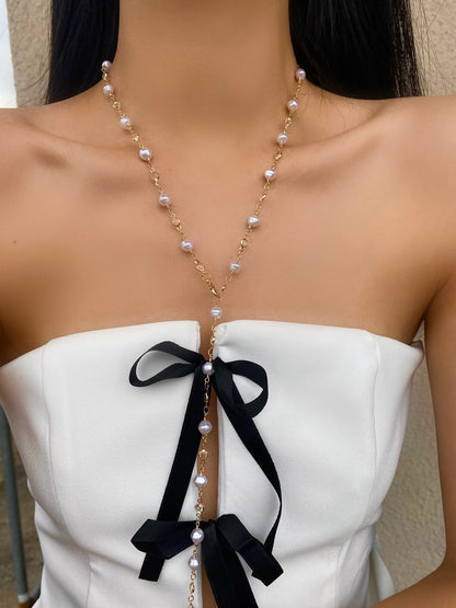 Colorful Polka Dot Long Necklace Bracelet