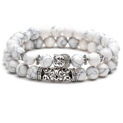Natural Stone Buddha Bead Bracelet