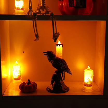 Crow Raven LED Flickering Candle