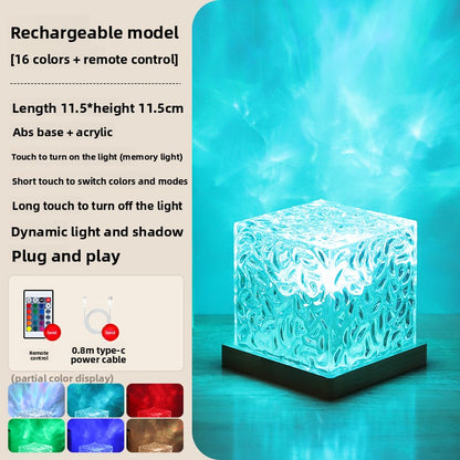 Water Ripple & Aurora Projection Night Light
