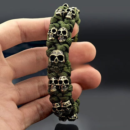 Gothic Skull Paracord Bracelet Handmade
