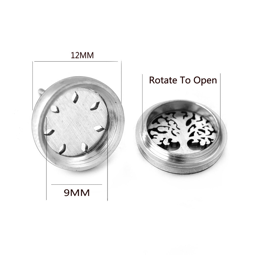 Stainless Steel Angel Wings Aromatherapy Earrings