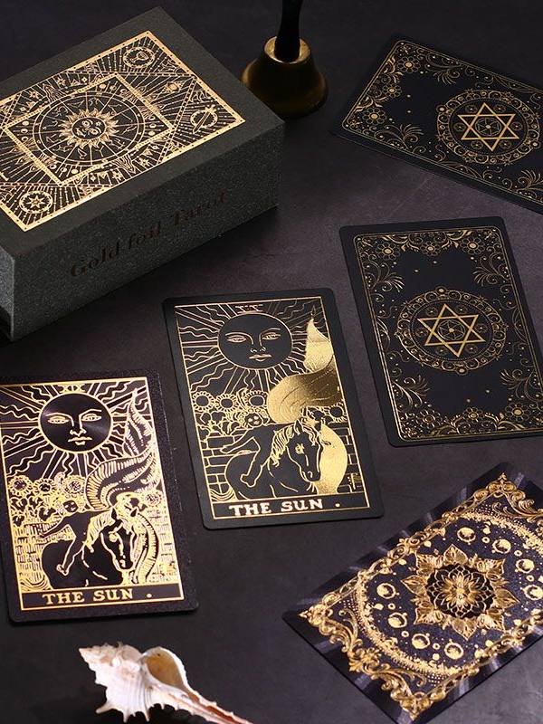 Classic Gold Foil Waite Tarot Deck — 78 Cards