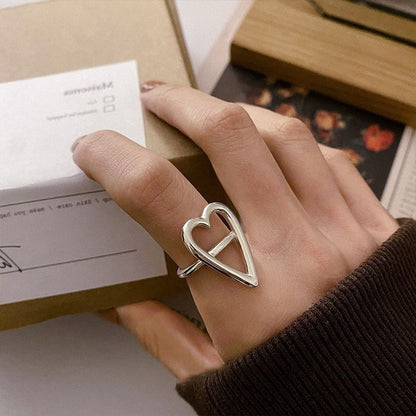 Geometric 925 Sterling Silver Adjustable Ring