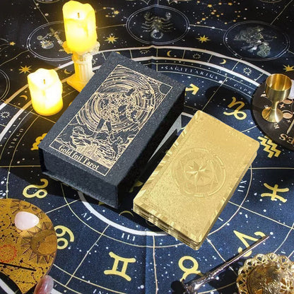 Classic Gold Foil Waite Tarot Deck — 78 Cards