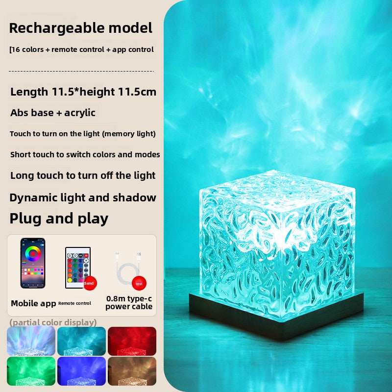 Water Ripple & Aurora Projection Night Light
