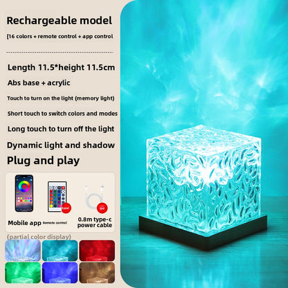 Water Ripple & Aurora Projection Night Light