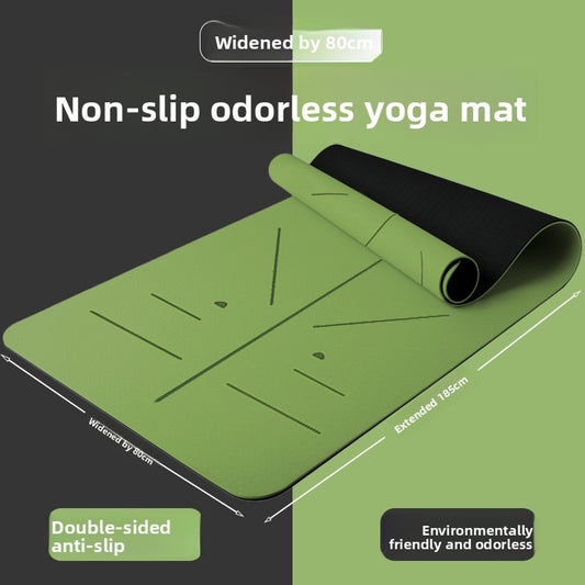 TPE Yoga Mat — Dual-Tone, Non-Slip with Carry Strap
