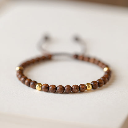 Original Old Material Green Sandalwood Buddha Beads Bracelet