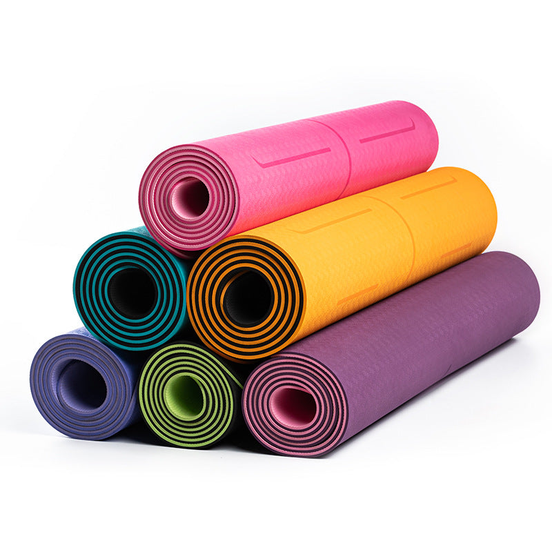 TPE Yoga Mat — Dual-Tone, Non-Slip with Carry Strap