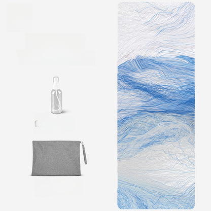 Foldable Suede Yoga Mat — Natural Rubber Base