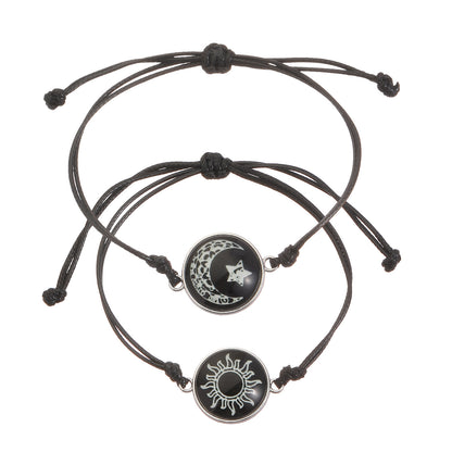 Glow-in-the-Dark Celestial Bracelet | Sun, Moon & Stars
