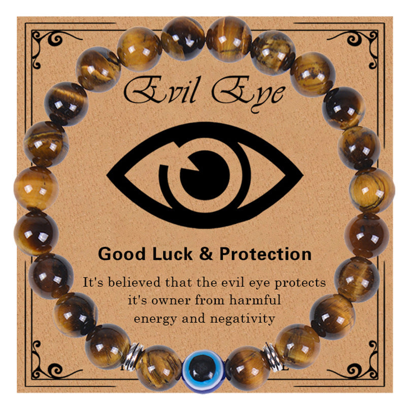 Evil Eye Tiger Eye Stone Bracelet