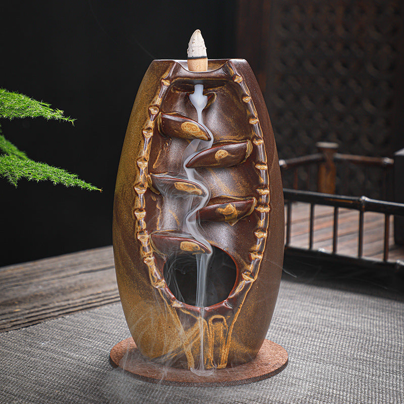 Backflow Incense Burner — Kiln Glaze Ceramic