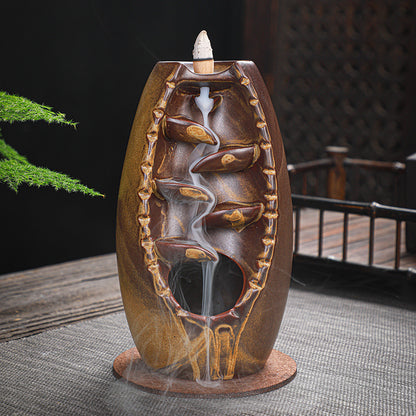 Backflow Incense Burner — Kiln Glaze Ceramic