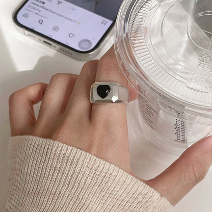 Geometric 925 Sterling Silver Adjustable Ring