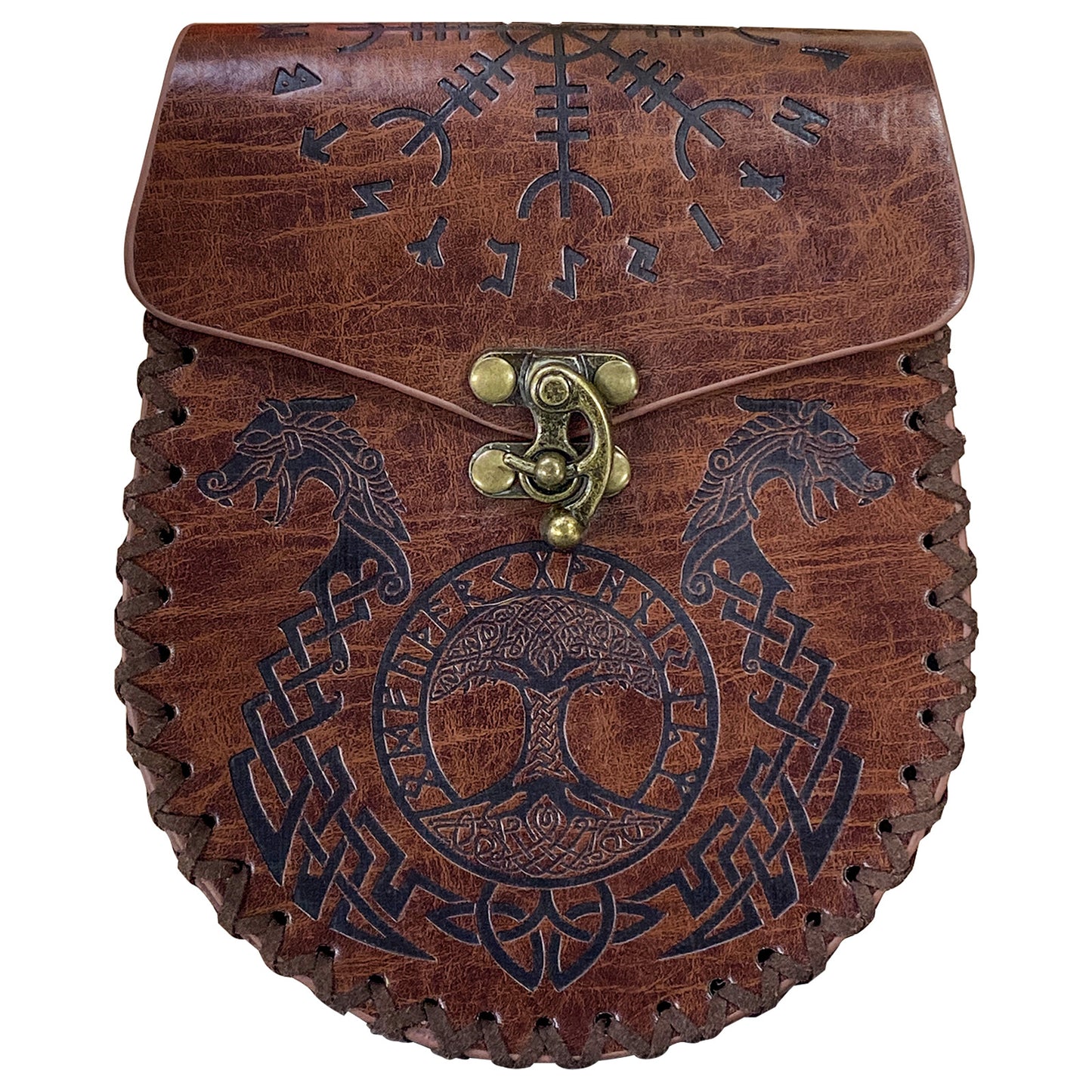 Medieval Viking Style Adjustable Waist Bag with Coin Purse