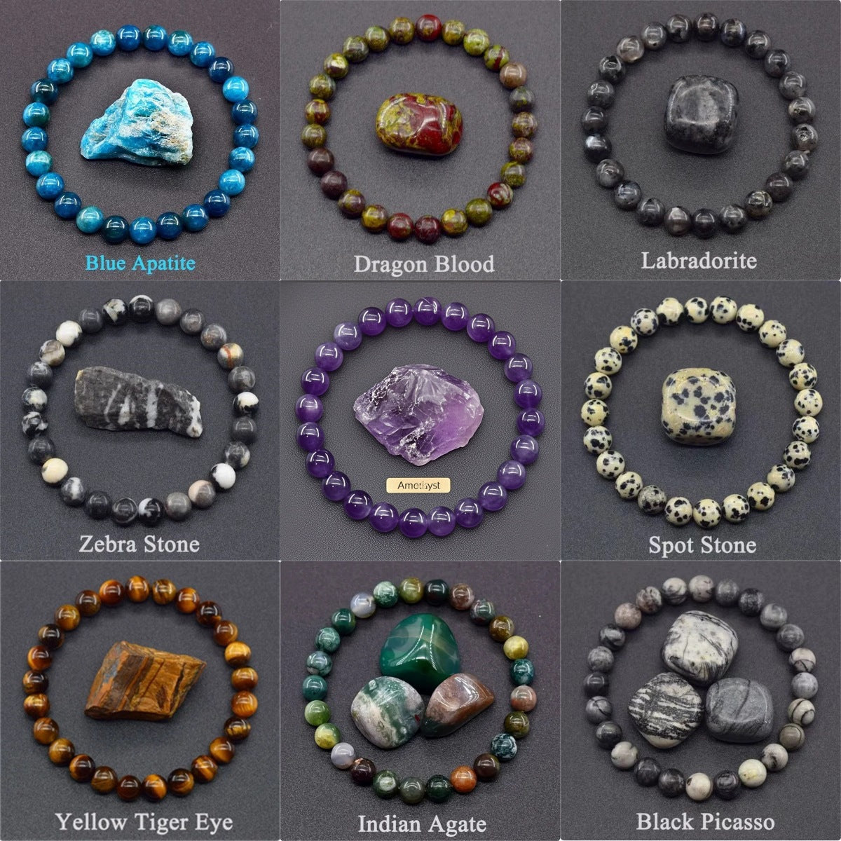 Natural Stone Bead Bracelet