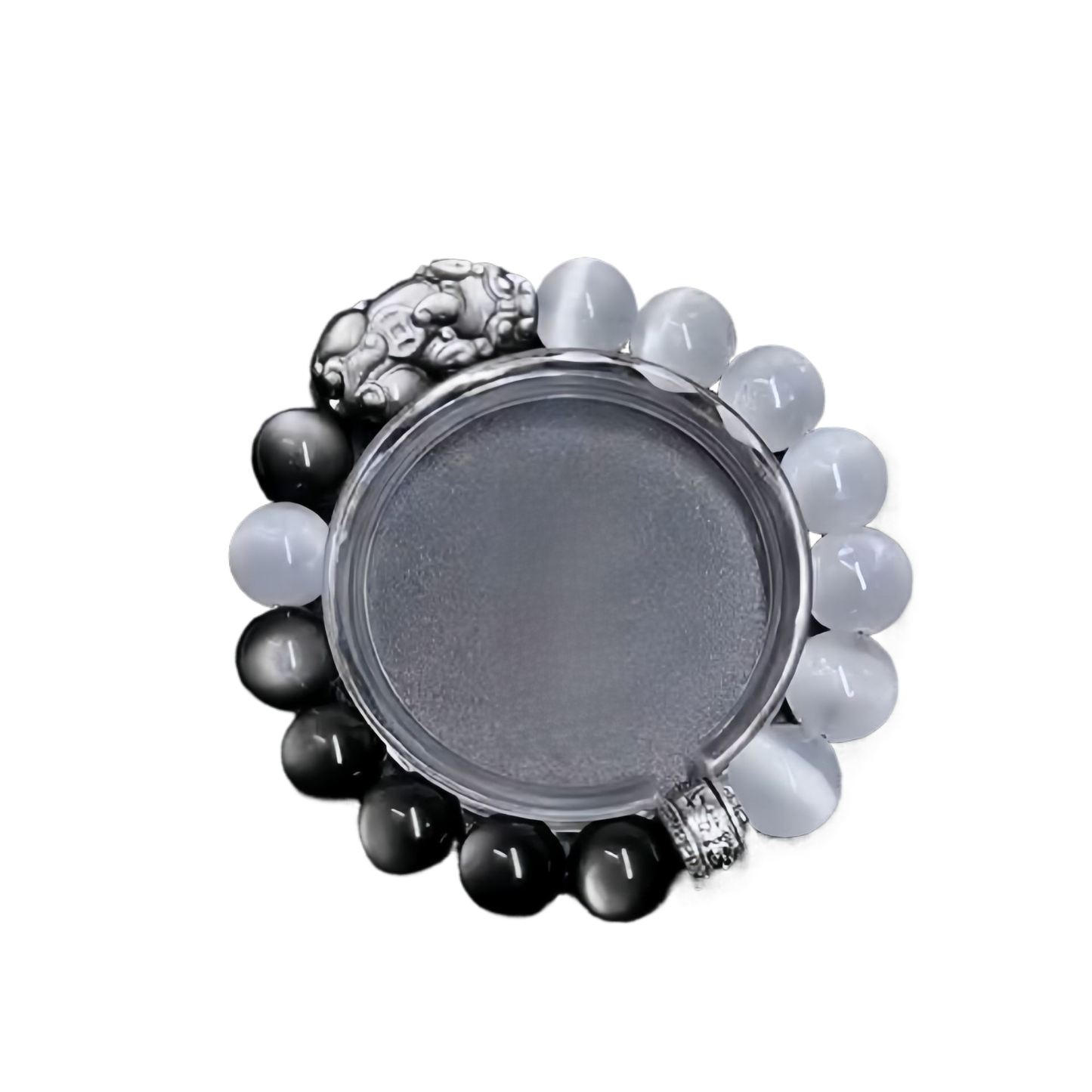 Natural Silver Obsidian Pixiu Bracelet