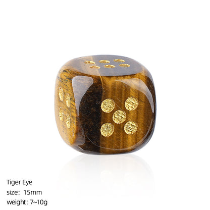 Natural Stone Dice — Laser Engraved Semi-Precious
