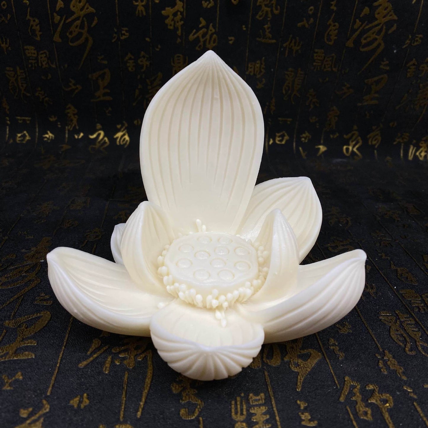 Lotus Crystal Ball Base with Buddha Ornament