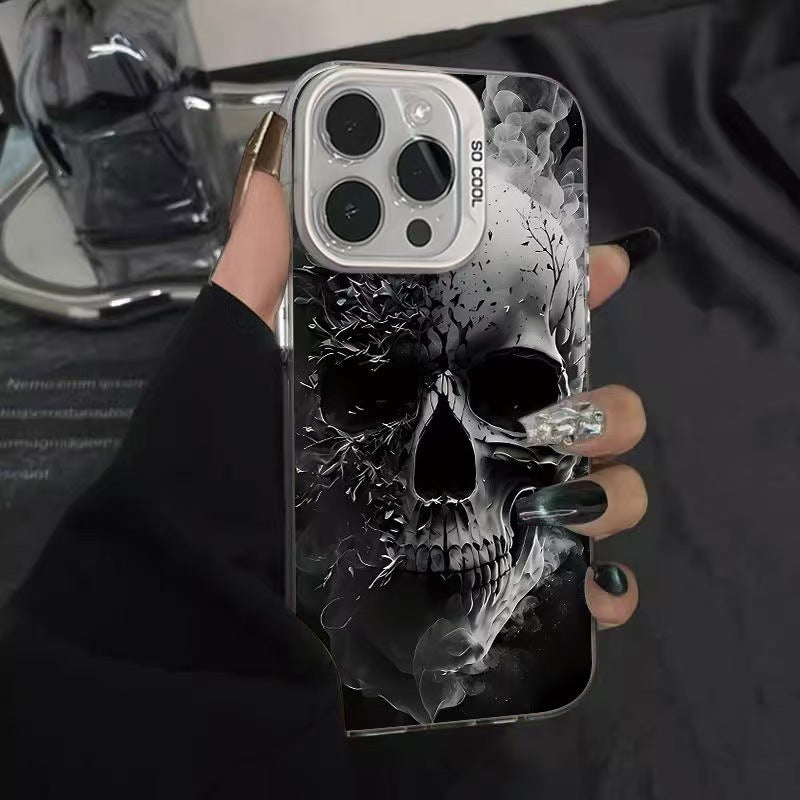Shadow Relic Hard PC iPhone Case | Silver Shell Skull Design