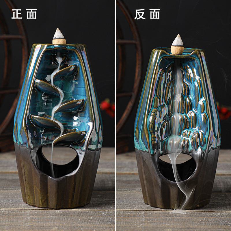 Backflow Incense Burner — Kiln Glaze Ceramic