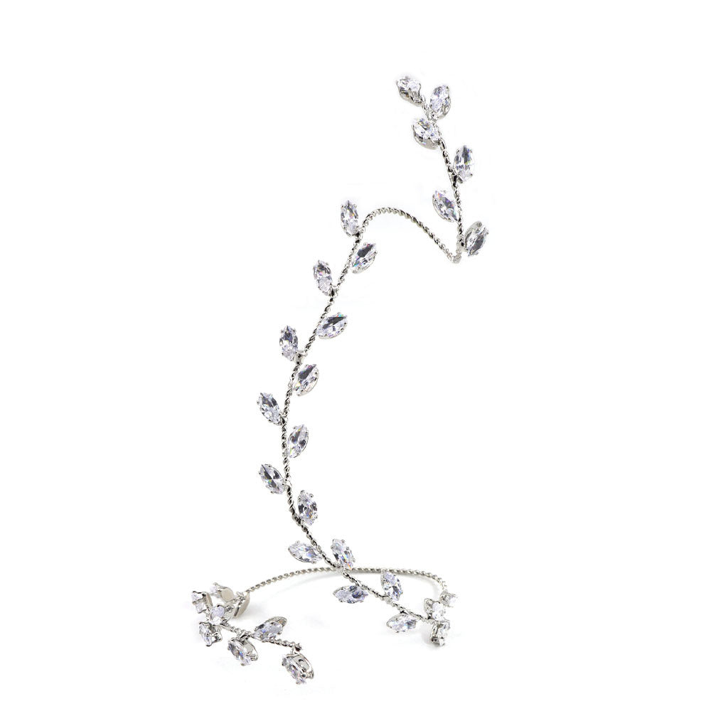 Rhinestone Leaf Bracelet for Women