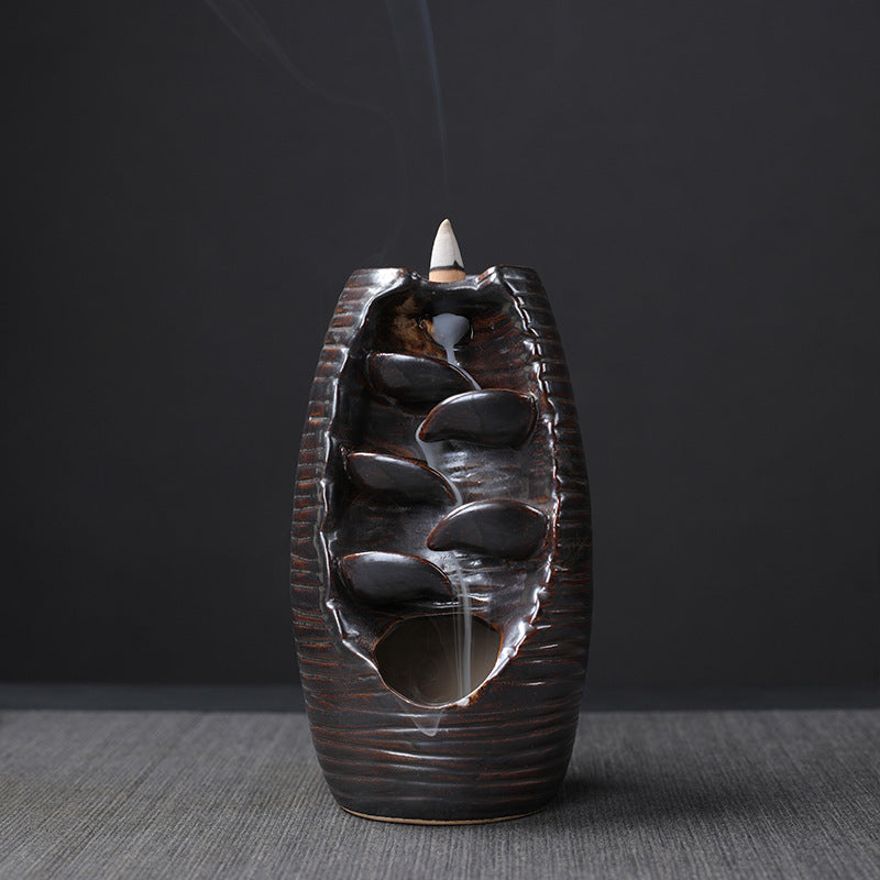Backflow Incense Burner — Kiln Glaze Ceramic