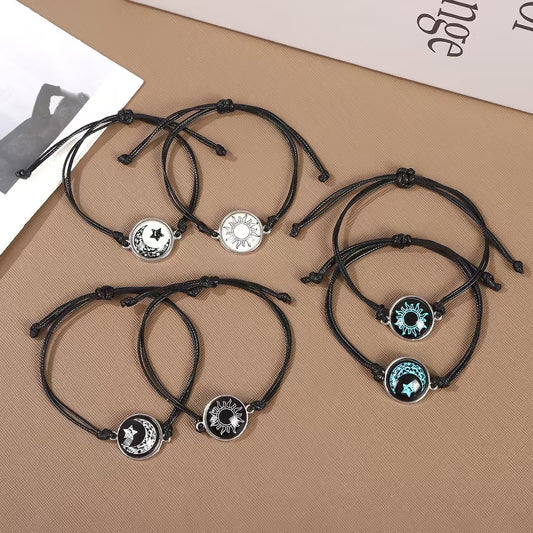 Luminous Yin Yang Couple Bracelets