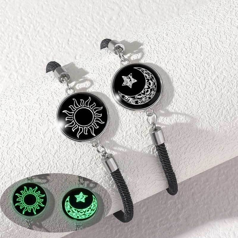 Glow-in-the-Dark Celestial Bracelet | Sun, Moon & Stars