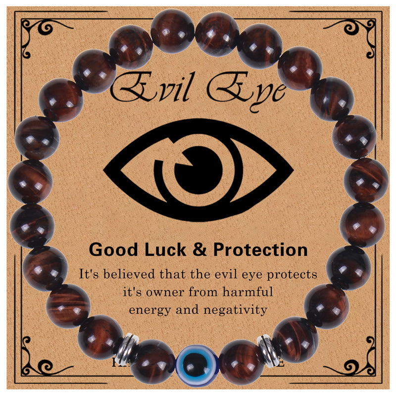 Evil Eye Tiger Eye Stone Bracelet