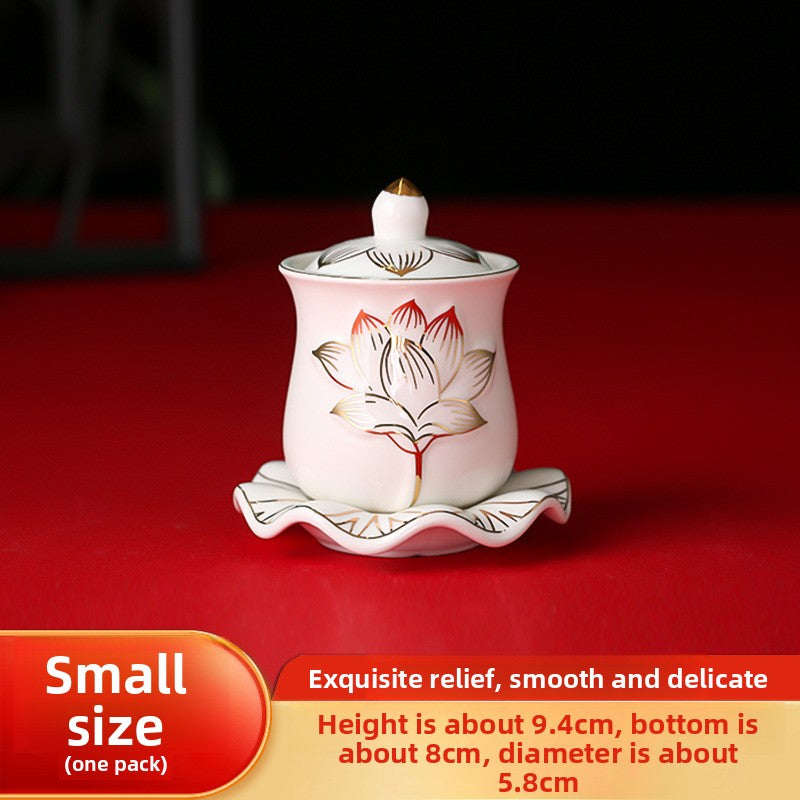 Ceramic Buddhist Altar Offering Cup