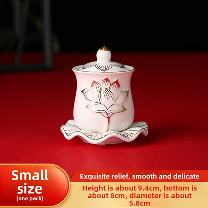 Ceramic Buddhist Altar Offering Cup